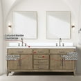 thumbnail image 6 of Laurel 80 in W Grey Oak Double Vanity, Cultured Marble Top, Faucet Set, & 36 in Mirrors, 6 of 6