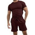 thumbnail image 2 of Ensemble d'Été 2 Pcs pour Hommes Chemises à Manches Courtes et Shorts de Plage, 2 of 7