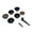 Black, variant on Reusable Coffee Pod Refill Kit with 5pcs Empty Pods, 2pcs Silicone Discs, Spoon, Brush for Vertuoline