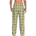 thumbnail image 3 of Uemuo Daisies Flowers Pattern Men's Wide Leg Palazzo Lounge Pants with Pockets Light Weight Loose Comfy Casual Pajama Pants-X-Large, 3 of 9