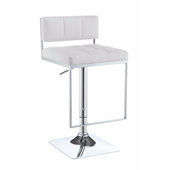Adjustable Contemporary Metal Bar Stool  Black & Silver
