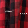 thumbnail image 4 of CAROMIO Buffalo Check Cafe Curtain Valance Thick Yarn Dyed Light Filtering Kitchen Curtian Valance for Bedroom,Red/Black,56"W x 15"L one panel, 4 of 7