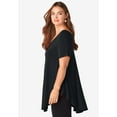 thumbnail image 3 of Roaman's Women's Plus Size Ultra Drape V-Neck Swing Tunic Top, 3 of 4