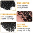 thumbnail image 3 of 3 Pack Yanky Twist Crochet Hair for Women Pre-looped,8 Inch Twist Hair Bohemian Passion Twist Crochet Hair Boho Crochet Braids Synthetic (Black), 3 of 6