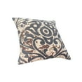 thumbnail image 2 of 18 x 18 Square Accent Throw Pillow, Damask Print, Soft Polyester Filler, Cream, Blue, 2 of 7