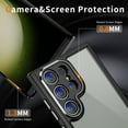 thumbnail image 3 of ELEHOLD for Samsung Galaxy S24 Ultra Hybrid Clear Case,Transparent Clear Metal Lens Frame All-inclusive Lens Protection Metal Button Slim Shockproof Case for Galaxy S24 Ultra,Black, 3 of 7