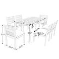 thumbnail image 2 of Harper & Bright Designs 7 Pieces Wood Outdoor Dining Table and Chairs Set for 6, All-Weather Patio Dining Furniture for Backyard Garden Balcony, Natural, 2 of 13