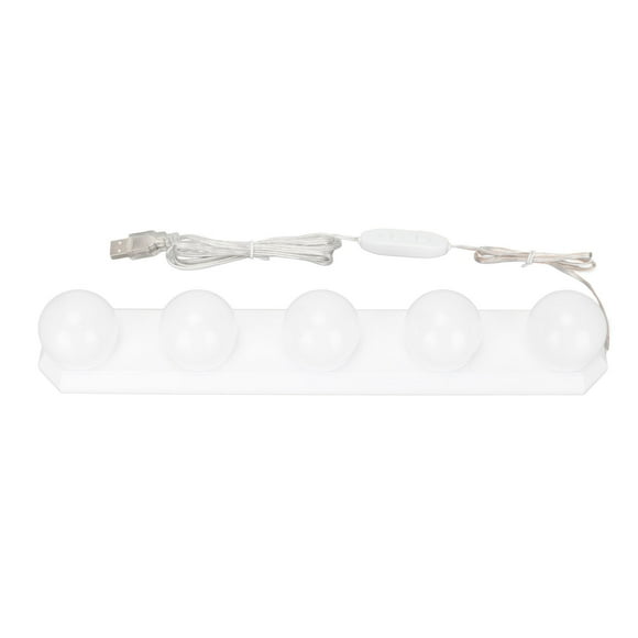Vanity Mirror Bulb, 3 Color Modes 50000 Hours 5 LED Vanity Mirror Light PC Soft Lampshade For Bathroom