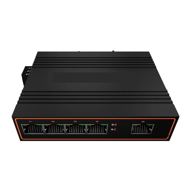 Industrial 5-Port 10/100Mbps Fast Gigabit Din-Rail Metal IP40 Und Ethernet Network Switch ,Security