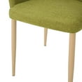 thumbnail image 6 of Noble House Nina Indoor Mid Century Fabric Dining Chairs, Set of 2, Green, 6 of 6