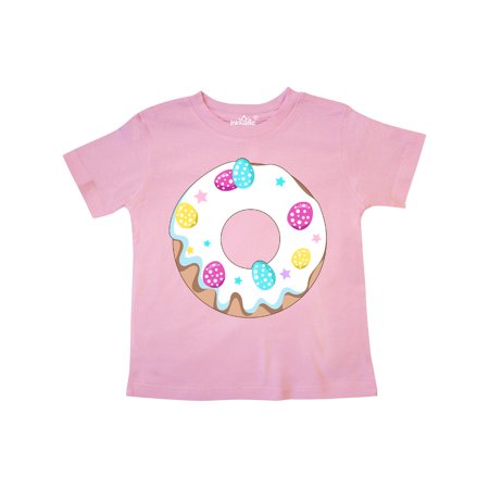 

Inktastic Easter Donut with Pastel Eggs Frosting and Stars Gift Toddler Boy or Toddler Girl T-Shirt