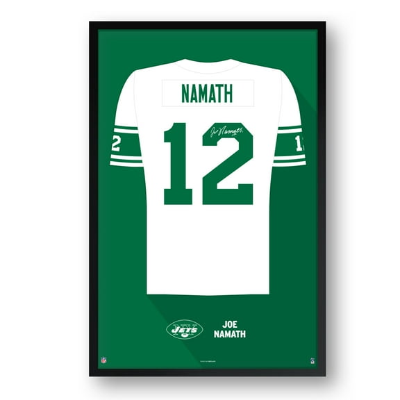 Joe Namath New York Jets Framed 27" x 39" Retired Jersey Art Print