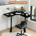 thumbnail image 5 of Costway L Shaped Electric Adjustable Standing Desk w/ Controller 2 Hooks Black, 5 of 11