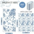 thumbnail image 2 of 200 Pcs Blue Floral Paper Napkins Disposable Hand Towels for Bathroom Guest Decorative Napkins Paper for Bathroom Shower Toilet Powder Room Holiday Wedding Bridal Tea Party, 2 of 4