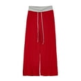 thumbnail image 3 of Womens Casual Wide Leg Sweatpants Drawstring High Waist Loose Yoga joggers Pants, 3 of 8