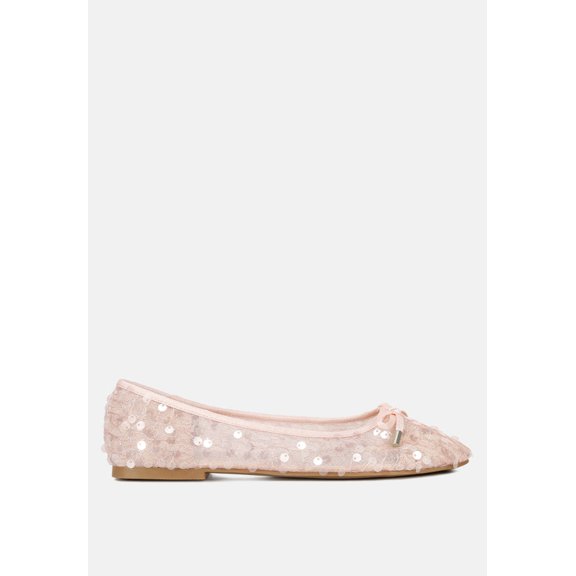 Lysander Sequin Embellished Sheer Ballet Flats