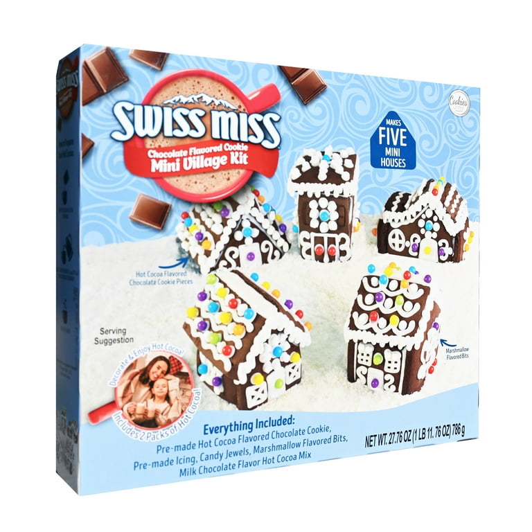 Swiss Miss Holiday Chocolate Flavored Cookie Mini Village Kit