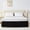 Black, variant on U-NICE HOME Twin/Twin XL 14" Drop Wrap Around Bed Skirt - Elastic Pleated Wrinkle Resistant, Black