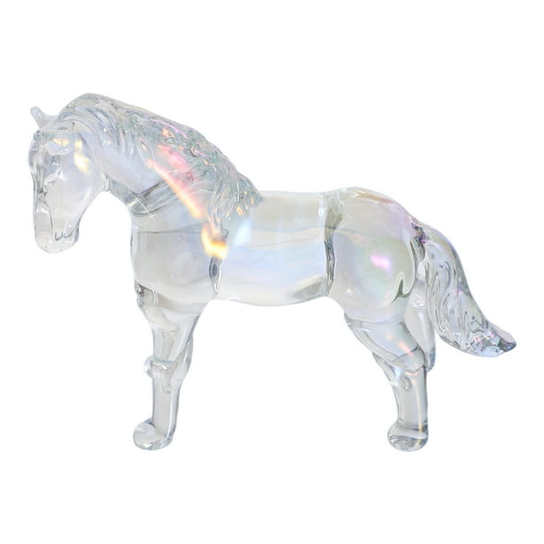 Adorno de caballo: Figura de cristal artesanal - Adorno de caballo para decoración del hogar y la oficina - Símbolo de éxito y buena fortuna - Ideal para inauguración de casa