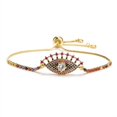 thumbnail image 2 of ZHAOCHENG pulseras estilo B chapadas en mal de ojo para mujer, pulsera hecha a mano, delicada, simple, ajustable, cadena deslizante, pulseras de mal de ojo, regalo de joyería, 2 of 4