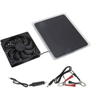 Eco-Friendly Solar Panel Fan Kit 5W - Portable Solar Exhaust Fan Set with Monocrystalline Silicon Cells, Ideal for Greenhouses, Sheds, and Household Use