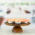 thumbnail image 4 of Holiday Time Acacia Wood Cake Stand 11.8inch, 4 of 8