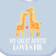 thumbnail image 4 of Inktastic Great Auntie Loves Me Giraffe Girls Baby Bib, 4 of 4