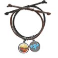 thumbnail image 1 of Pulsera japonesa con diseño geométrico de Sakura, pulsera de cuerda con cadena de mano, pulsera de elefante de cuero, 1 of 2