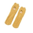 thumbnail image 3 of iOPQO Sleeping Socks, Fleece Socks, House Socks for Women Indoor, Sleep Socks, Soft Fuzzy Socks for Women, Yellow One Size, 3 of 4