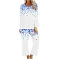 thumbnail image 1 of TIMIFIS Pyjamas de la Saint-Valentin pour Femmes - Ensembles de Pyjama pour Femmes 2 Pcs - Haut à Manches Longues Décontracté à Col Ras du Cou et Pantalon Ensembles de Pjs Vêtements de Nuit Vêtements de Détente, 1 of 3