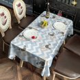 thumbnail image 4 of Pug and Footprints Rectangle Tablecloth 60"x102",Waterproof Polyester Rectangle Table Cloth, Wipeable Spillproof Polyester Tablecloth for Dining, Camping, Indoor and Outdoor, 4 of 6