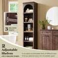 thumbnail image 4 of SinCiDo Arched Bathroom Storage Cabinet with Adjustable Shelves, 5-Tier Narrow Bathroom Cabinet for Bathroom, Kitchen, Living Room, Brown, 4 of 7