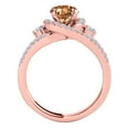 thumbnail image 3 of Aonejewelry 1.80 Ct. Ttw Morganite and Diamond Bridal Set In 14k Rose Gold, 3 of 4