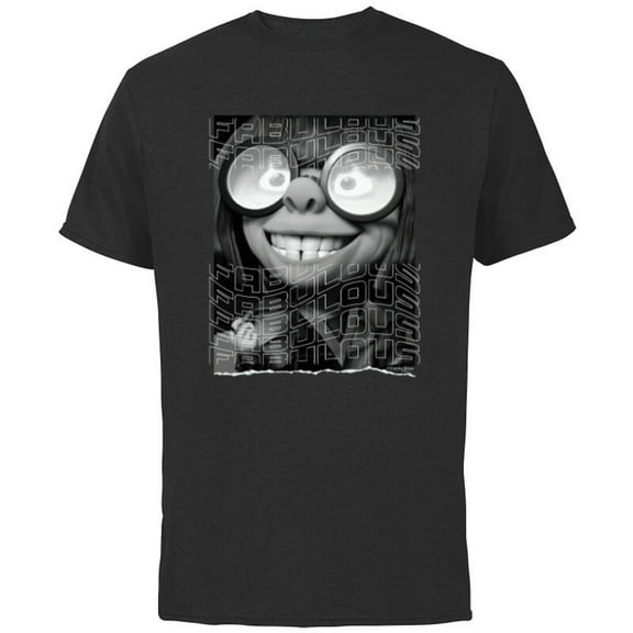 Disney and Pixar’s The Incredibles Edna Mode Fabulous Quote - Short Sleeve Cotton T-Shirt for Adults - Customized-Black