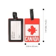 thumbnail image 2 of LOLIPPYY 2-Pack Canada Flag Luggage Tags Name Labels Suitcase Identifier Accessories, 2 of 6