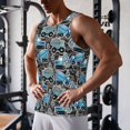 thumbnail image 5 of Fuzoiu Blue Excavator Print Men's Workout Tank Tops,Sleeveless Gym Shirt Quick Dry,Fitness Bodybuilding T-Shirt,Muscle Athletic Workout Tee-, 5 of 7