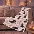 thumbnail image 6 of Fall Dachshund Dog Pumpkin Art autumn celebration, Playful Pet Portrait Pattern, Soft Flannel Blanket for Living Room and Reading Nook, Dog Lovers autumn celebration Gift, Pet Lover Home Decor, 6 of 9
