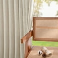 thumbnail image 5 of Linen Curtains 83 inch Light Filtering Curtain for Living Room Bedroom, Wide Drapes with Rod Pocket Back Tab, 5 of 7