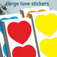 thumbnail image 3 of 20 Pcs Large Yellow Heart-Shaped Name Stickers for Kids, Strong Adhesive, Easy to Remove, Perfect for Preschool Name Tags, 3 of 5