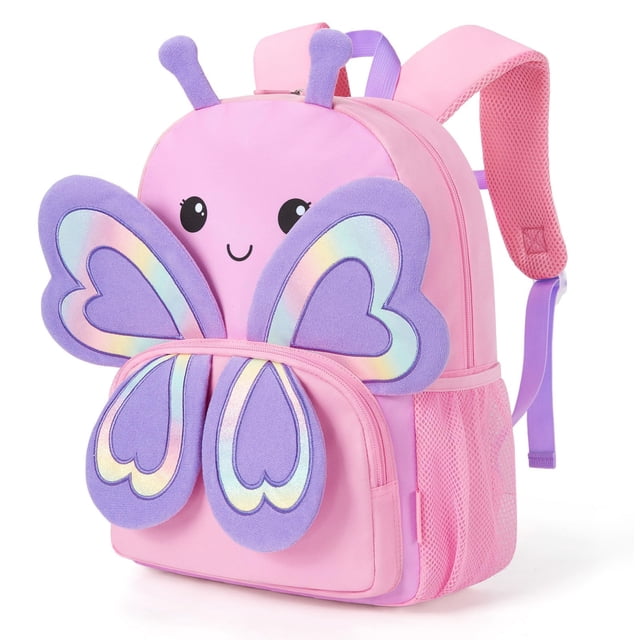 Mochila Infantil mommore Mariposa 3D Resistente al Agua 28x12x38 cm