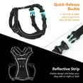 thumbnail image 3 of VavoPaw Dog Vehicle Safety Vest Harness, Adjustable Soft Padded Mesh Car Seat Belt Leash Harness with Reflective Strip Travel Strap and Carabiner for Most Cars, XL Size, Black, 3 of 9