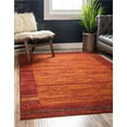 thumbnail image 2 of Unique Loom Autumn Collection Border Casual Rustic Warm Toned Area Rug, 2 x 3 Feet, Terracotta/Burgundy, 2 of 2