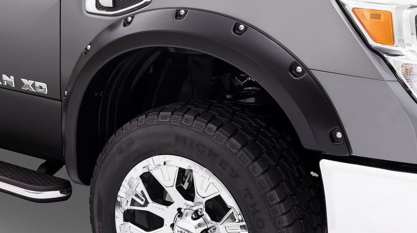 Bushwacker 16-18 Nissan Titan XD Pocket Style Flares 4pc 78.0in Bed - Black
