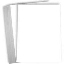 Hamilco Bright White Cardstock Scrapbook Paper Vellum 67lb cover 8.5" x 11" Card Stock 50 Pack