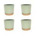 thumbnail image 1 of Matsuzay 4 macetas para flores, bandeja para plantas, suministros de jardín, decoraciones, accesorios para el hogar, mano de obra fina, agujeros de Jardín y Patio Verde 6.5 pulgadas Matsuzay HA083860-01, 1 of 6