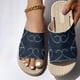 thumbnail image 2 of Amzcrzy Zapatos de mujer,Zapatos de mujer,Zapatillas de mujer, Nuevas zapatillas de playa informales de una sola línea con suela plana de moda para mujer Sandalias Mujer Zapatillas De Casa, 2 of 5