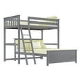 thumbnail image 3 of Max & Lily Solid Wood L-Shaped Bunk Bed, Twin over Full with Ladder for Kids, Grey, 3 of 10