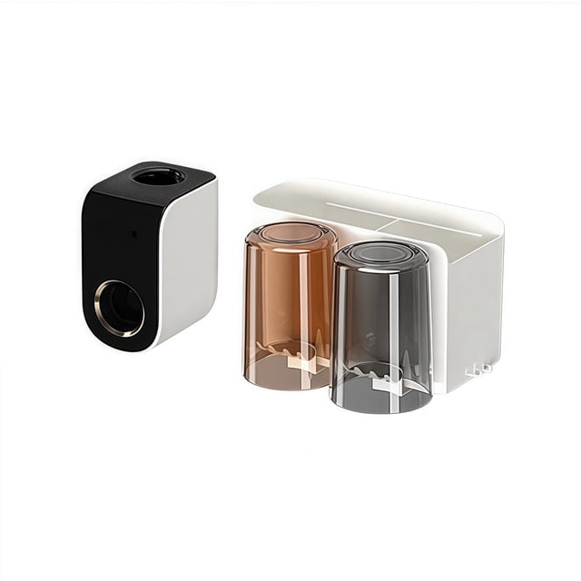 Wall Mount Toothbrush Holders Toothpaste Dispenser Large Capacity Tray Bathroom