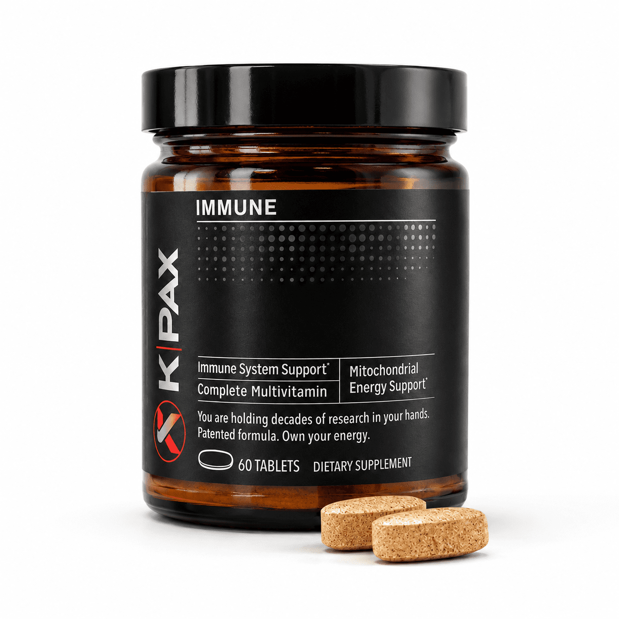 KPAX Immune Mitochondrial Energy Support Immune Boosting High Potency Antioxidant Multivitamin 60 Tablets
