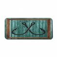 thumbnail image 1 of Nautical Computer Mouse Pad, Fishing Lures Anchor Modern Abstract Painting Wooden Frame Rustic, Rectangle Non-Slip Rubber Mousepad X-Large, 35" x 15" Gaming Size, Pale Teal Grey Caramel, by Ambesonne, 1 of 2